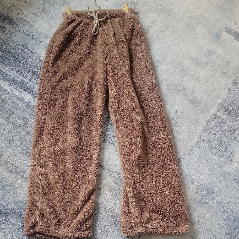 Cozy Brown Fleece Lounge Pants